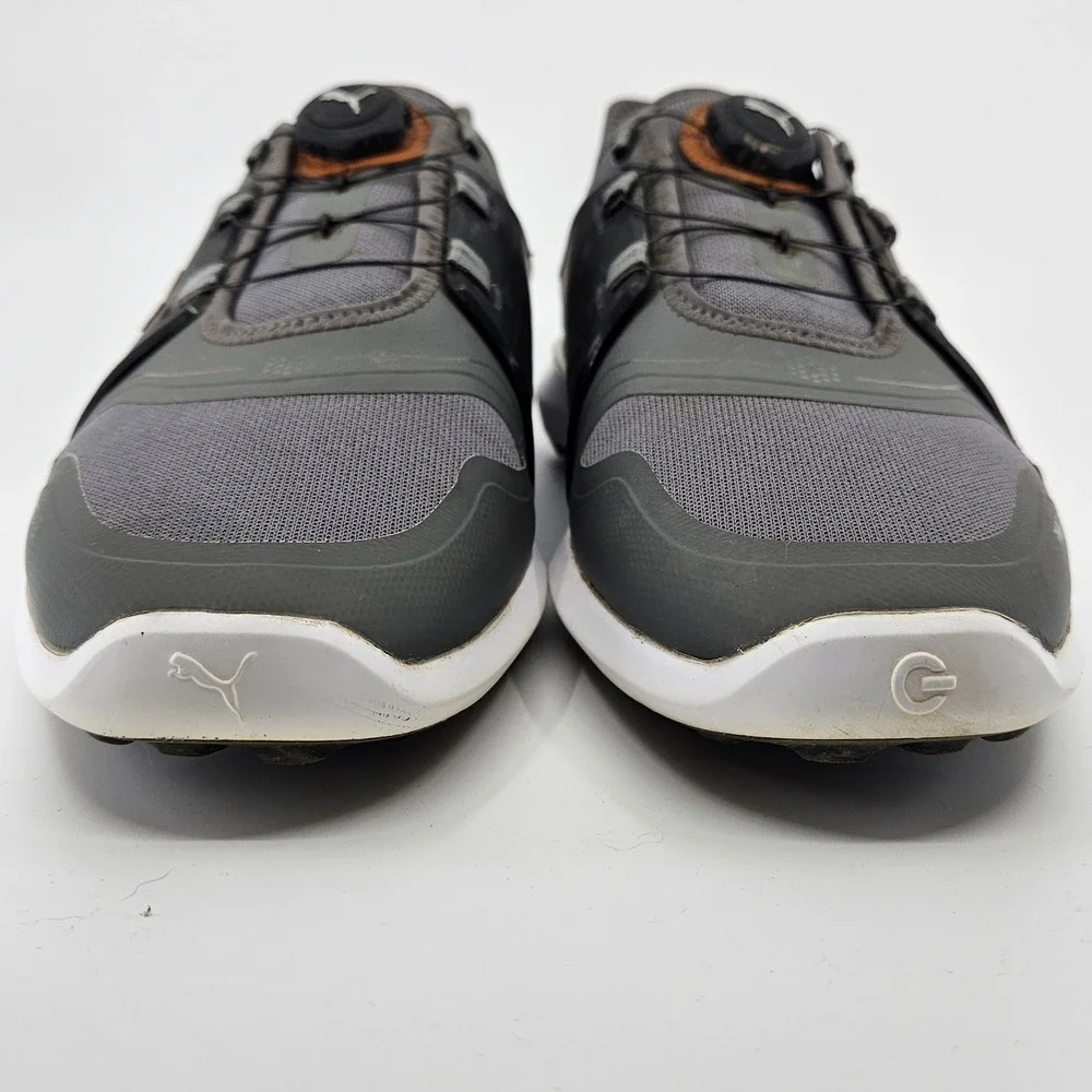 Men's PUMA Ignite PWRADAPT Golf Shoes DISC lacing system Waterproof Gray Black‎